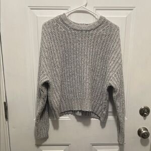 American Eagle Outfitters Heather Gray Crew Neck Sweater